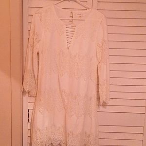 Beautiful white intricate lace dress.